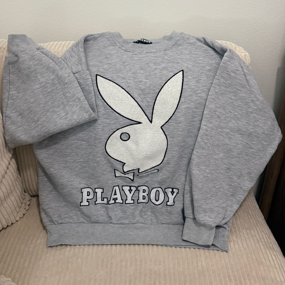 PLAYBOY Heather Gray Sweatshirt